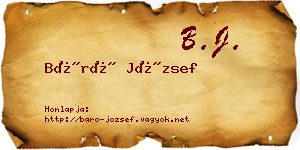 Báró József névjegykártya