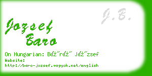 jozsef baro business card